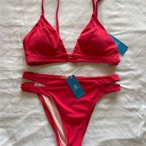 Cupshe Strawberry Red Bikini Set
